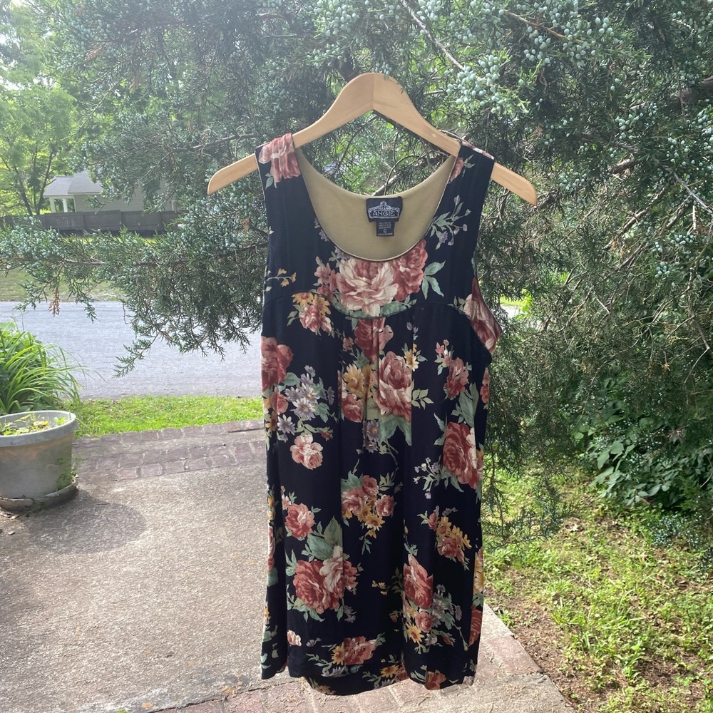 Angie Floral Sleeveless Babydoll Dress